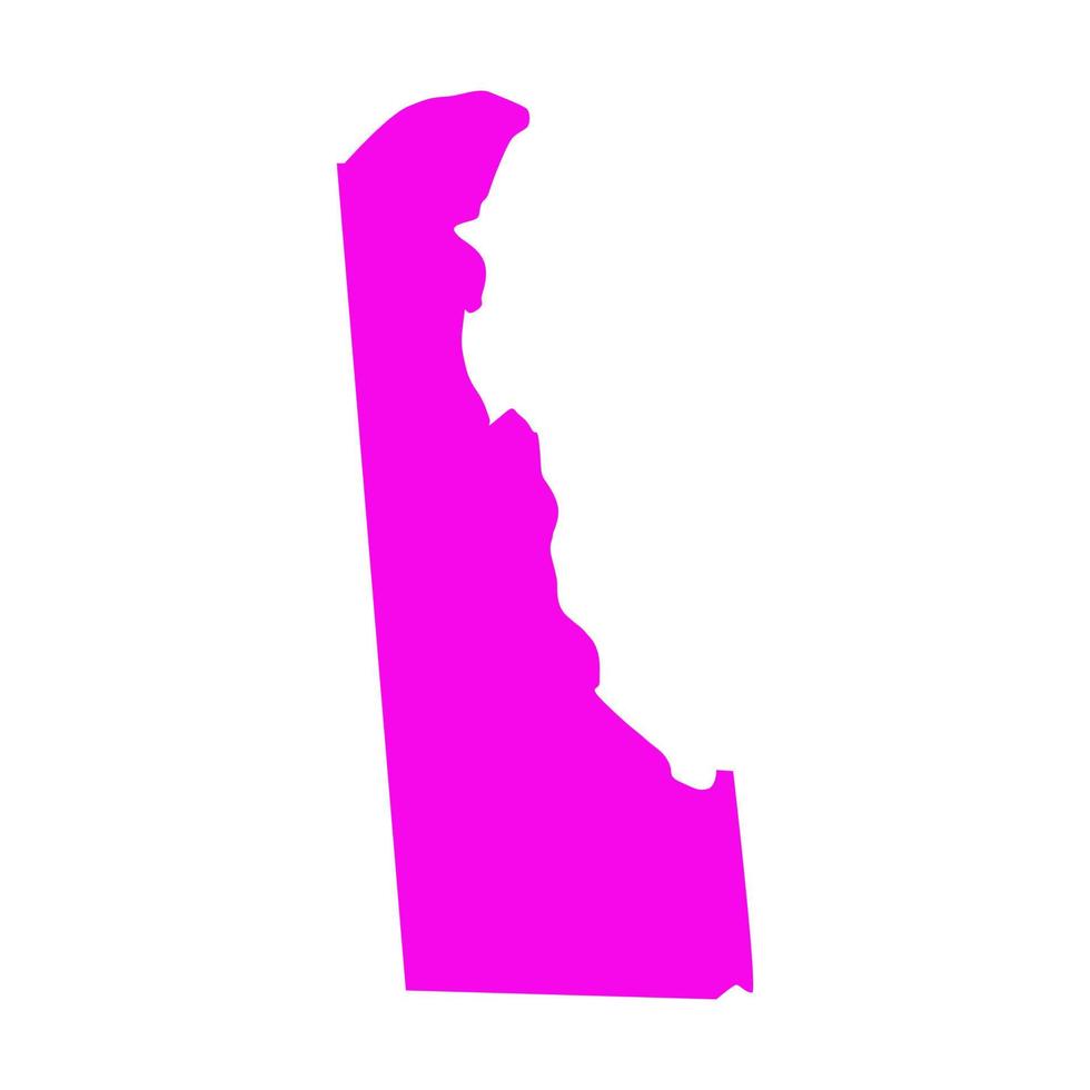 Delaware map on white background vector