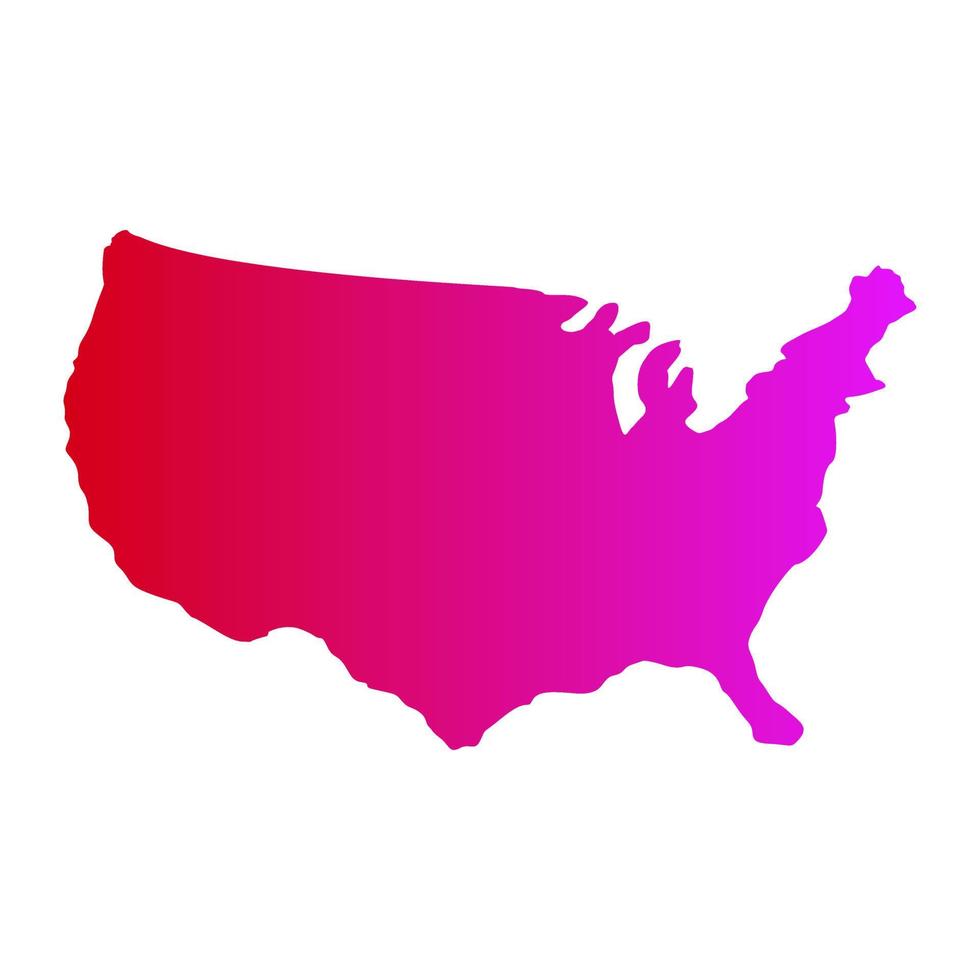 United states map on white background vector