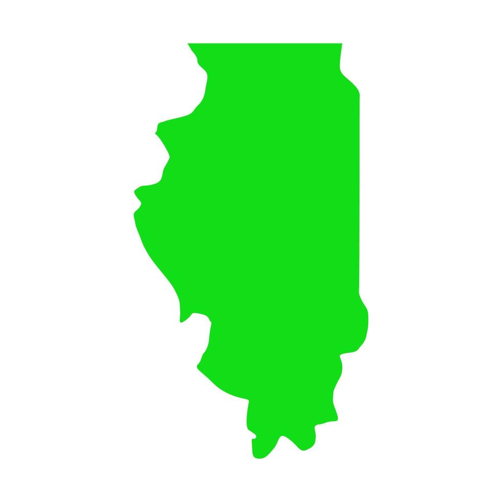 Illinois map on white background vector