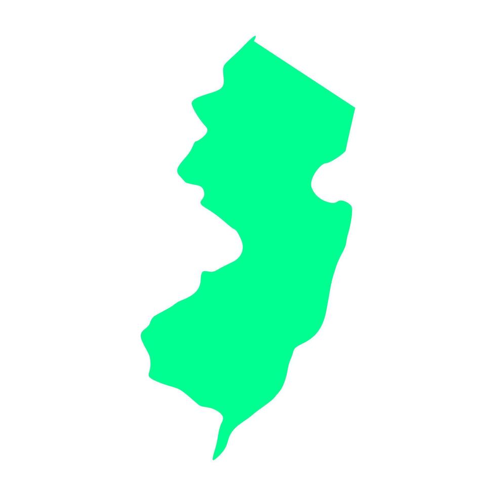 New jersey map on white background vector