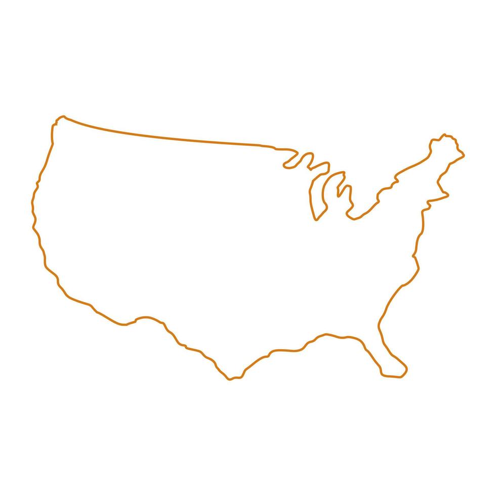 United states map on white background vector