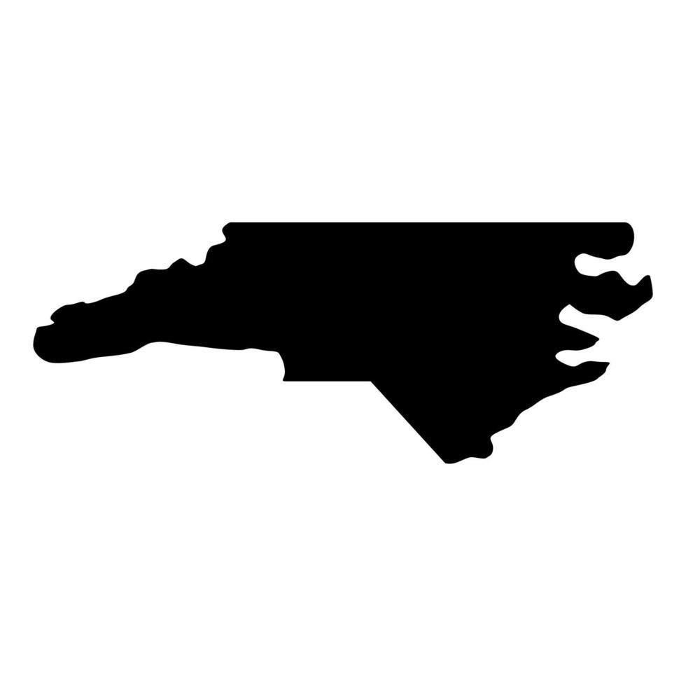 North carolina map on white background vector