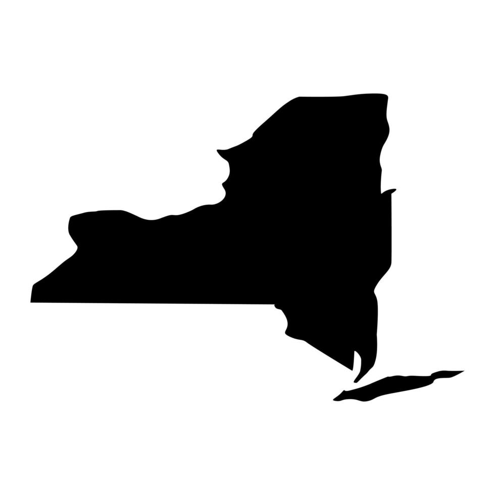 mapa de nueva york sobre fondo blanco vector