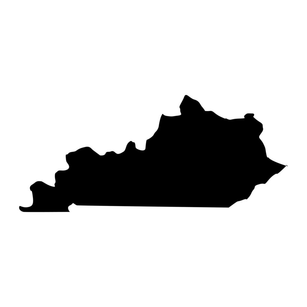 Kentucky map on white background vector