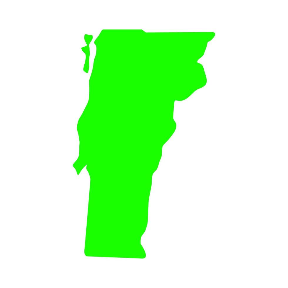 Vermont map on white background vector