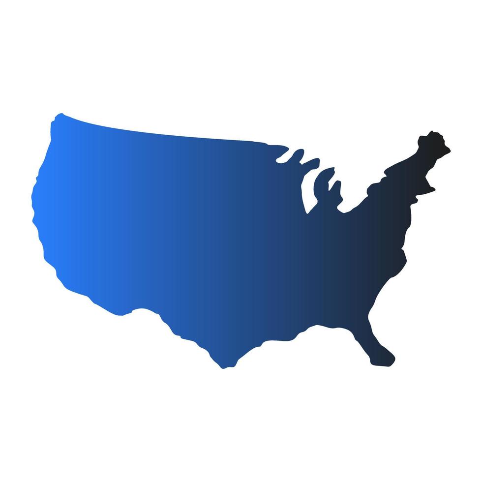 United states map on white background vector