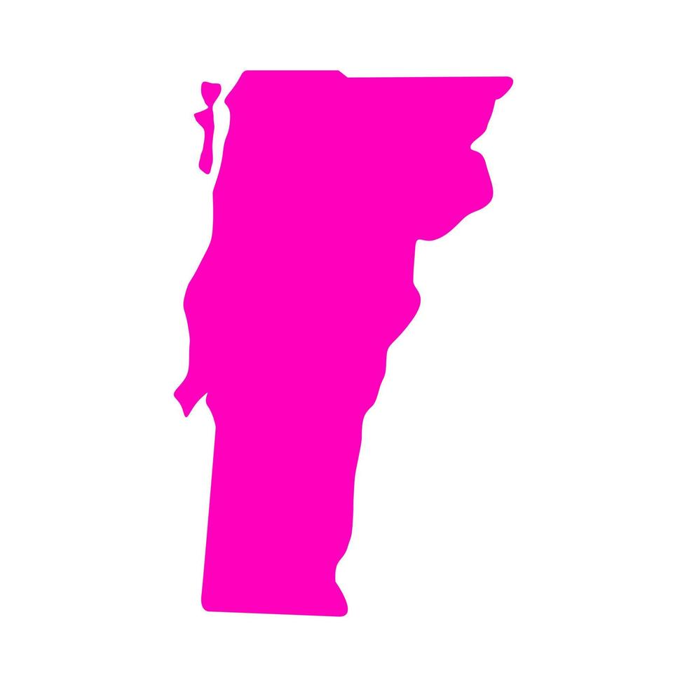 Mapa de Vermont sobre fondo blanco. vector