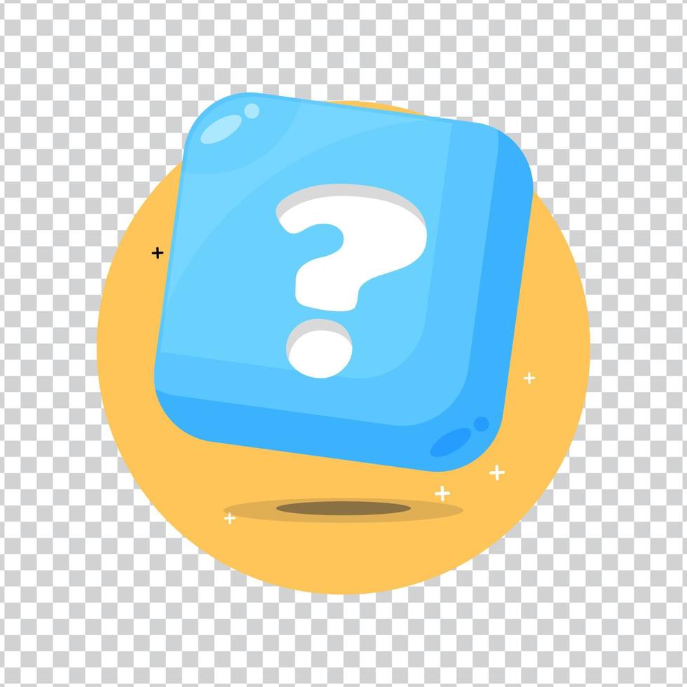 Question sign button on blank background vector