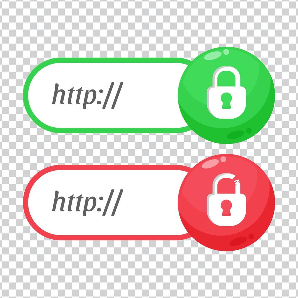 lock symbol and safe web browsing on blank background vector