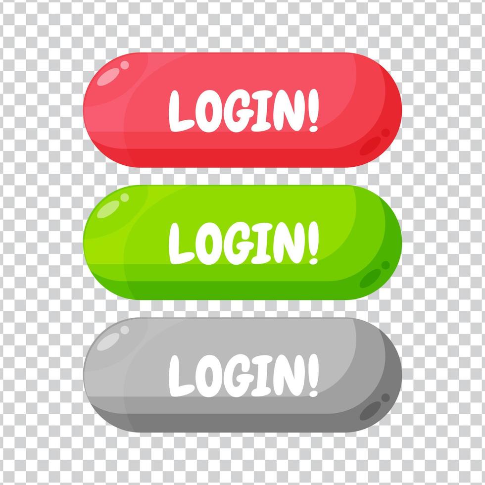 Login button icon on blank background vector