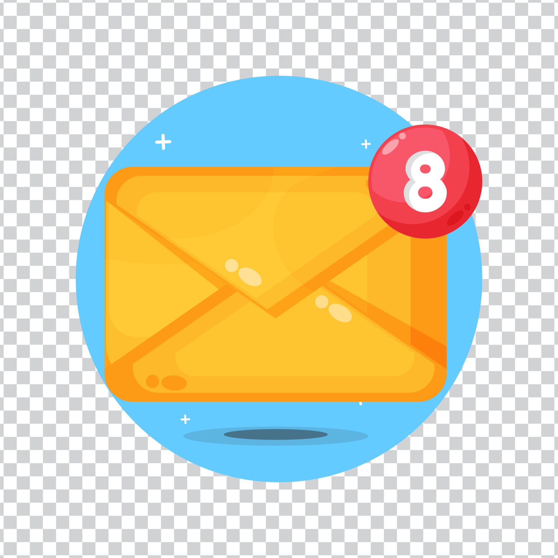 Email Alert Popup Reminder On Blank Background Vector Art At Vecteezy
