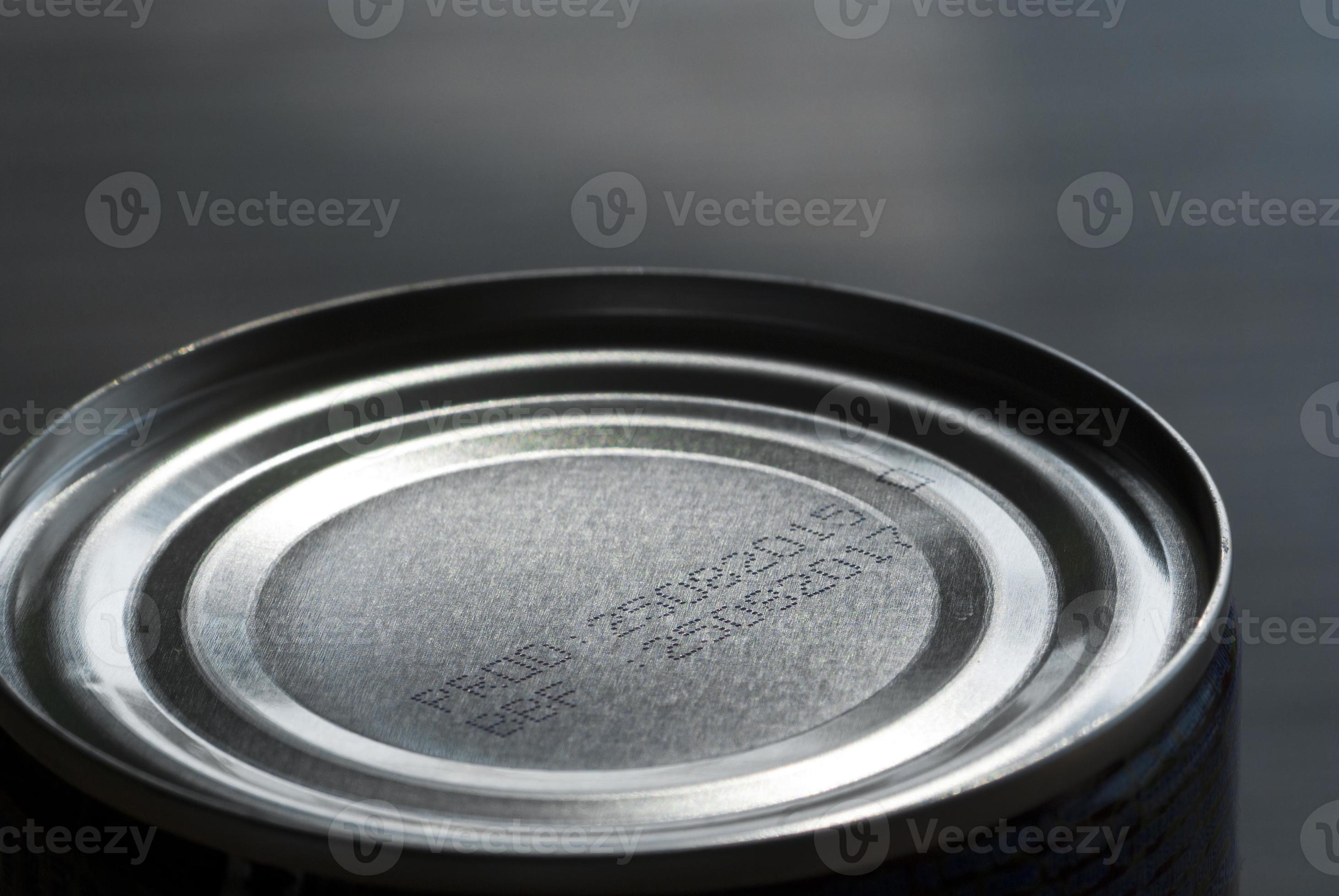 Expire date printed on bottom of canned food 4144374 Stock Photo at