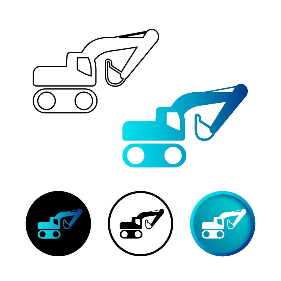 Abstract Construction Excavator Icon Illustration vector