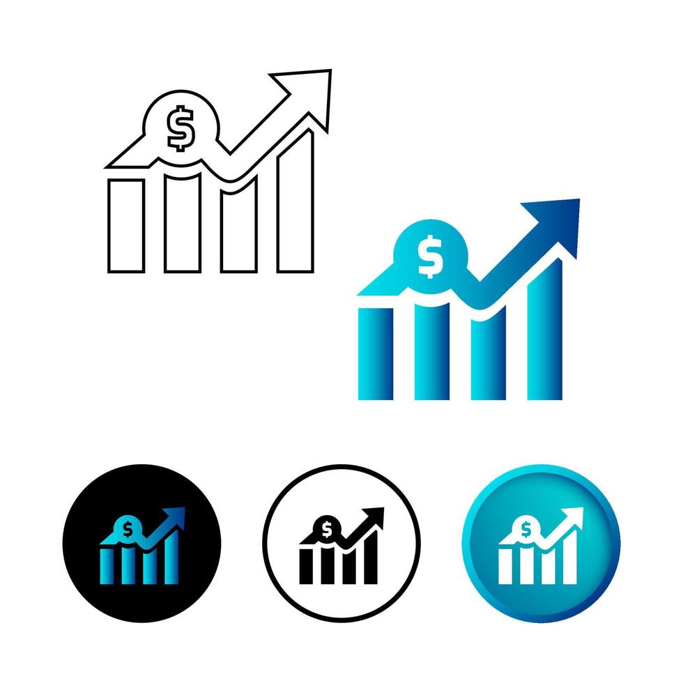 Abstract Financial Growth Icon Illustration vector