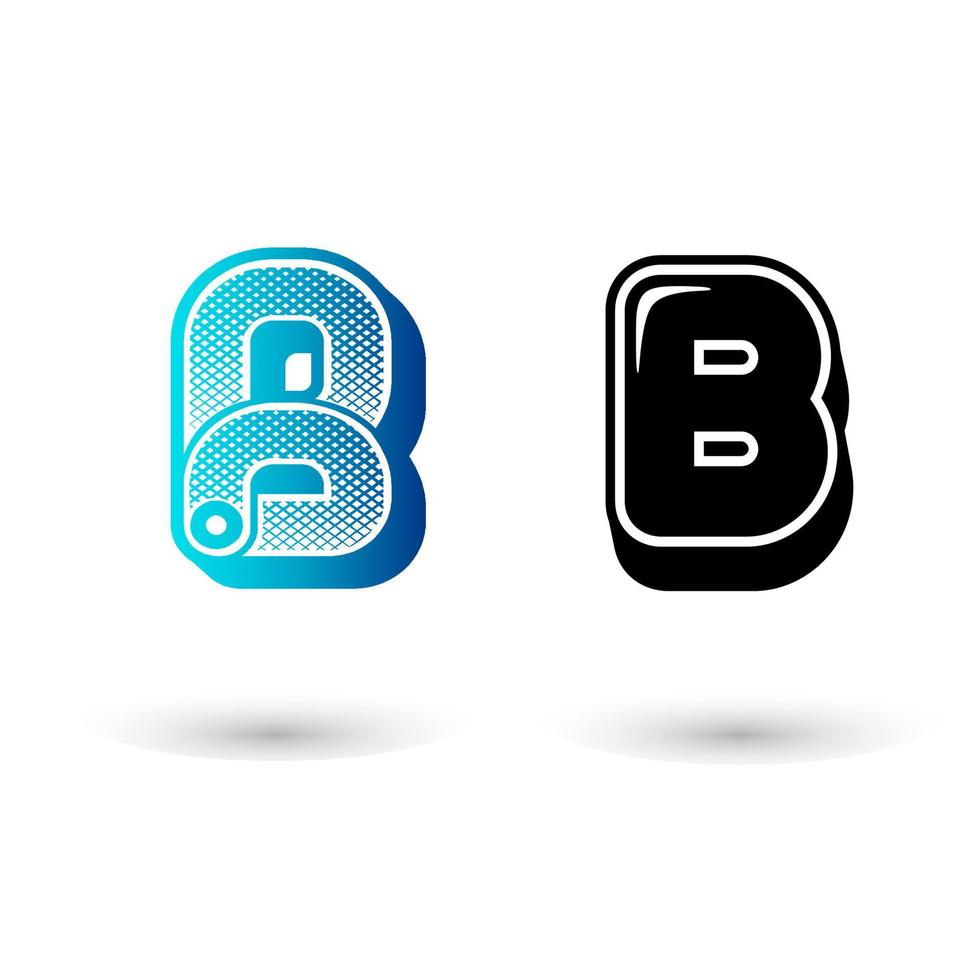 Modern Letter B Icon Illustration vector