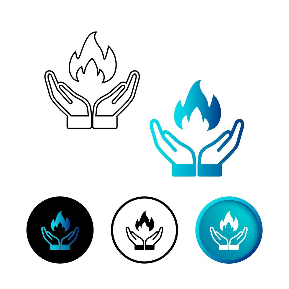 Ilustración de icono de seguro de incendio abstracto vector