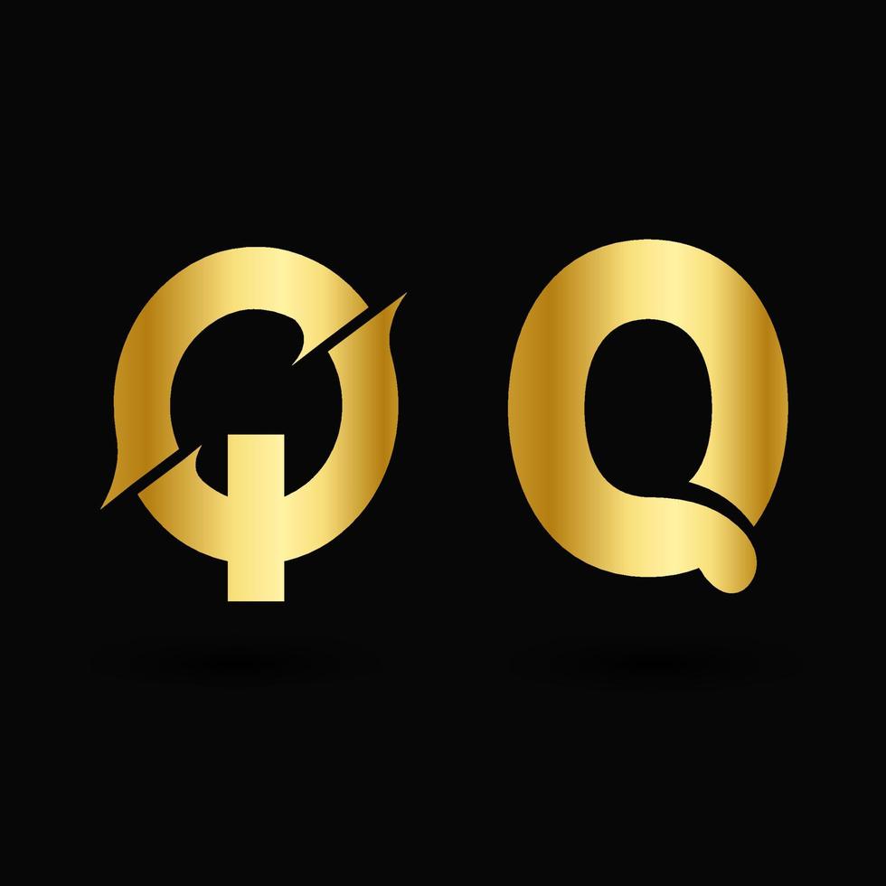 Vector Luxury Letter Q Typography