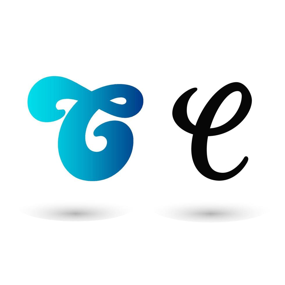 Stylish Letter C Typography vector