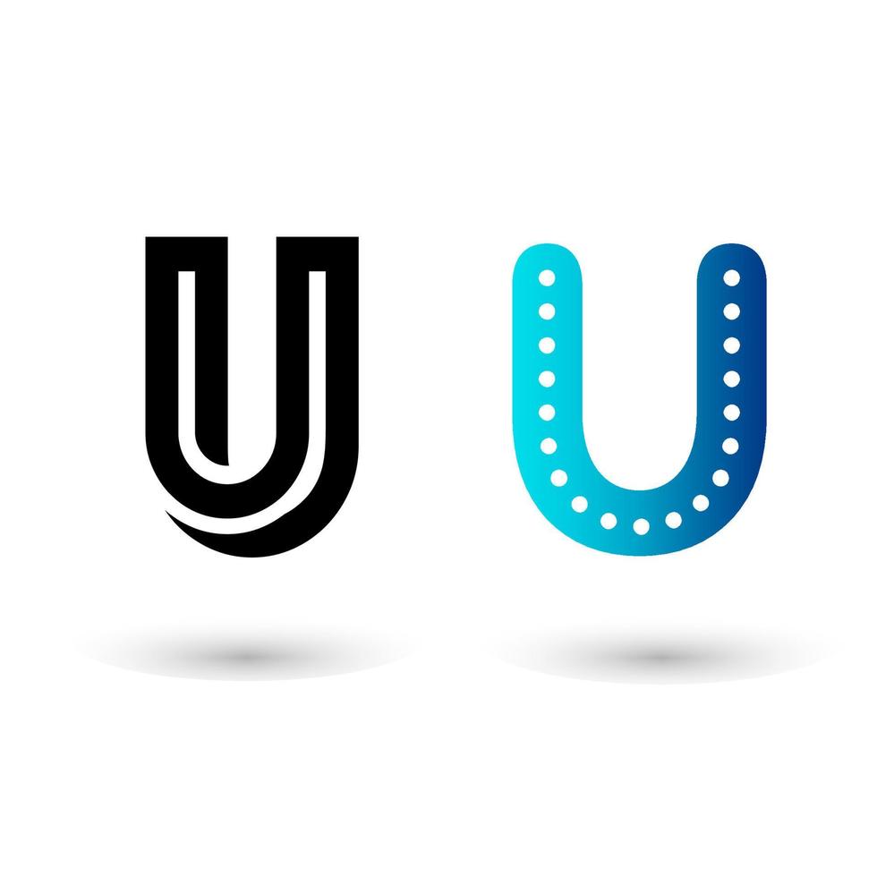 Decorative Letter U Alphabet Illustration vector