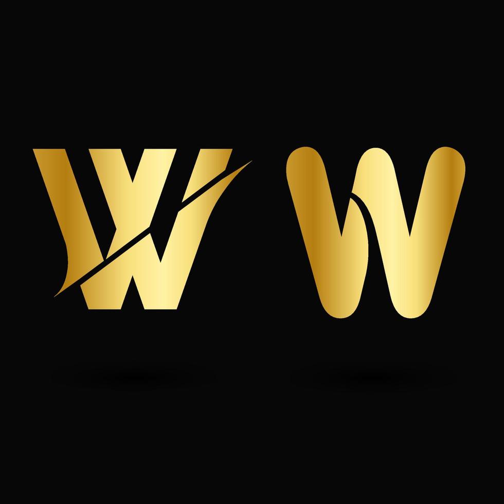 Vector Luxury Letter W Typography
