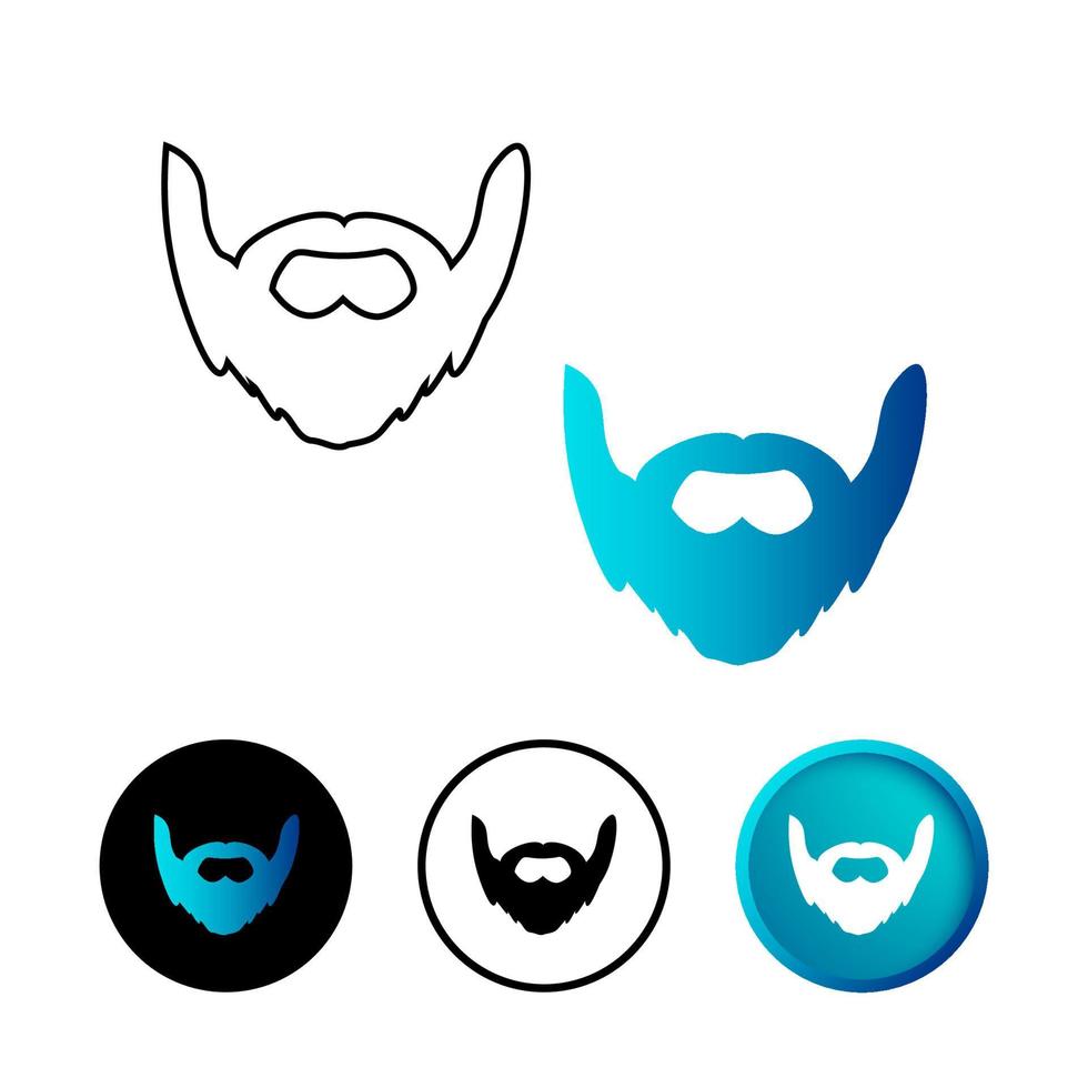 Abstract Beard Icon Illustration vector