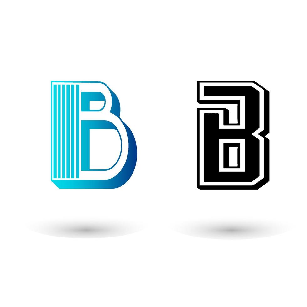 Vintage Letter B Typography Design vector