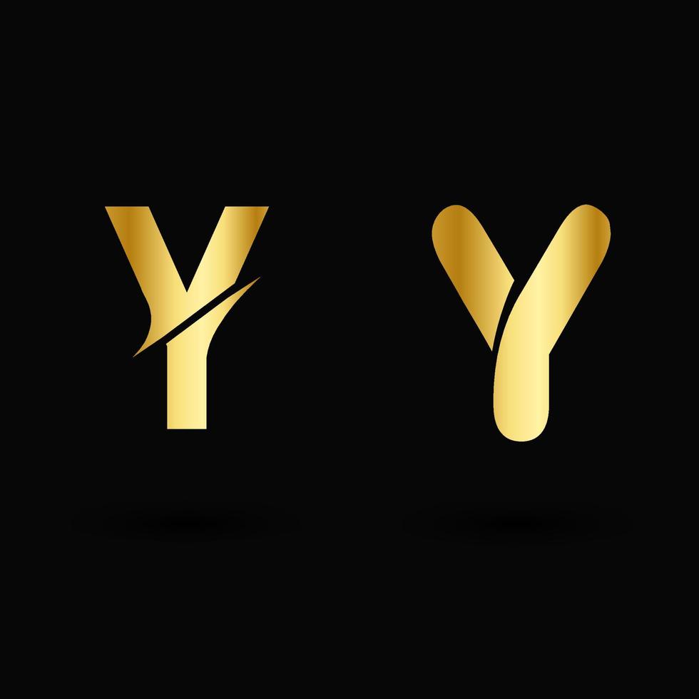 Vector Luxury Letter Y Typography