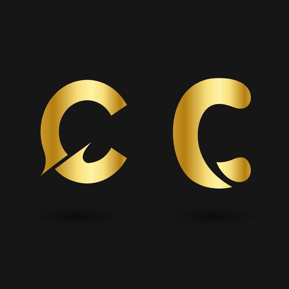 Vector Luxury Letter C Typography