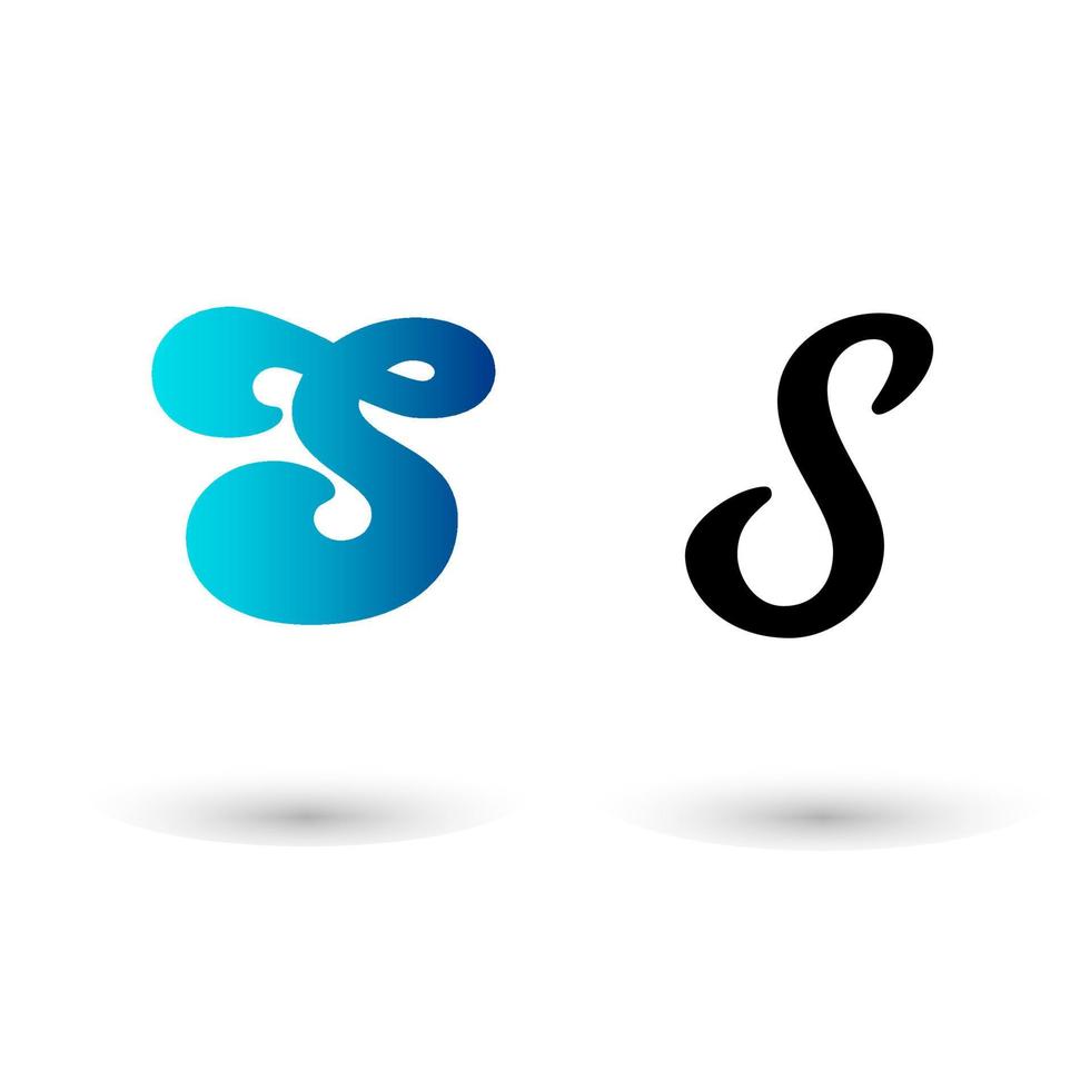 Stylish Letter S Typography vector