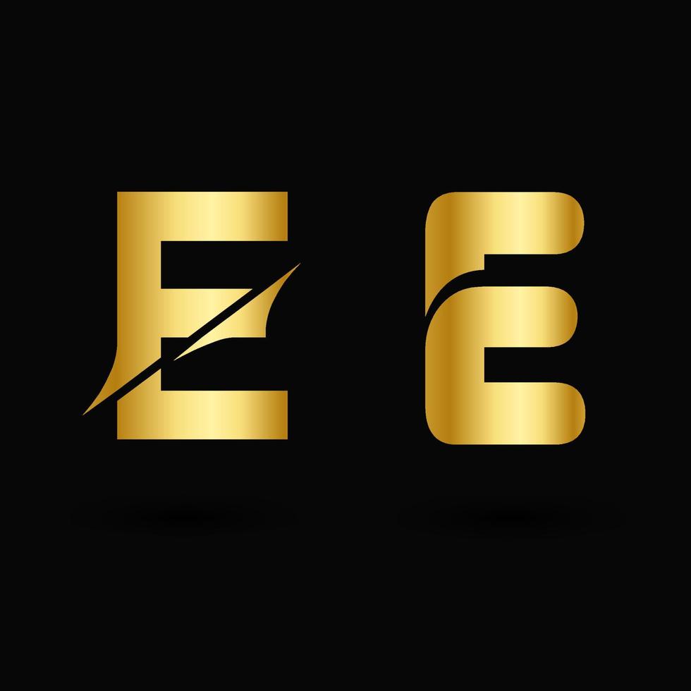 Vector Luxury Letter E Typography