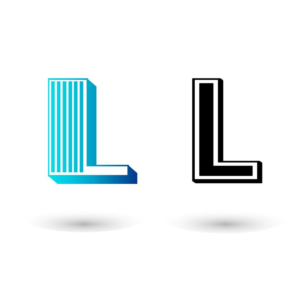 Vintage Letter L Typography Design vector