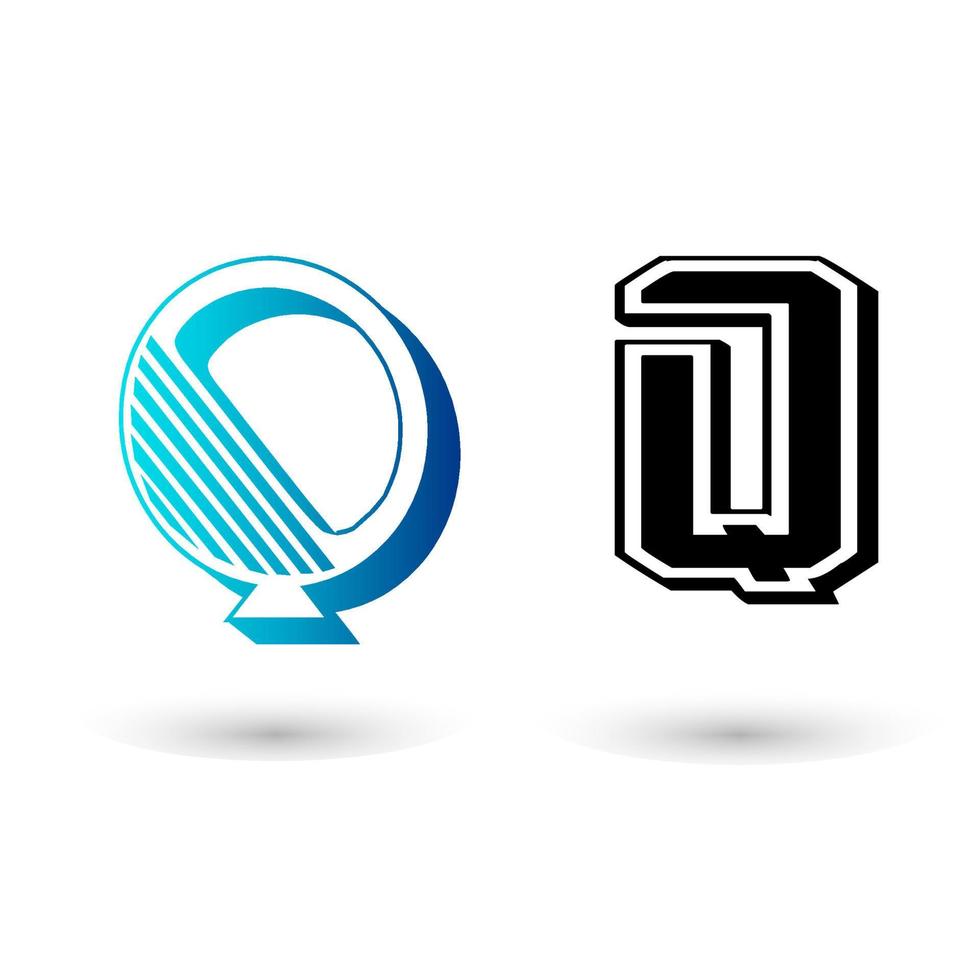 Vintage Letter Q Typography Design vector