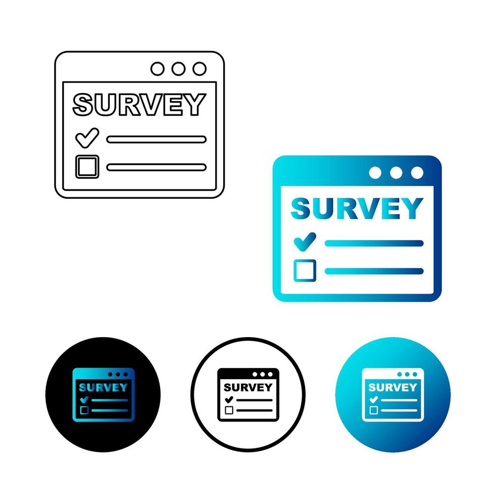 Abstract Online Survey Icon Illustration vector