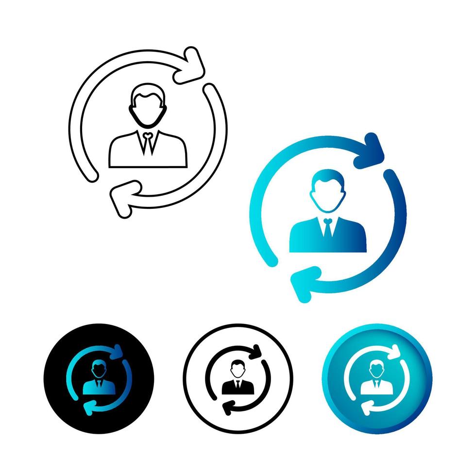 Abstract Customer Journey Icon Illustration vector