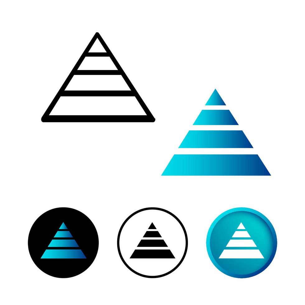 Abstract Pyramid Hierarchy Icon Illustration vector