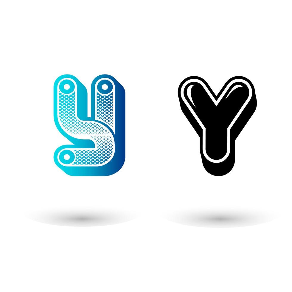 Modern Letter Y Icon Illustration vector