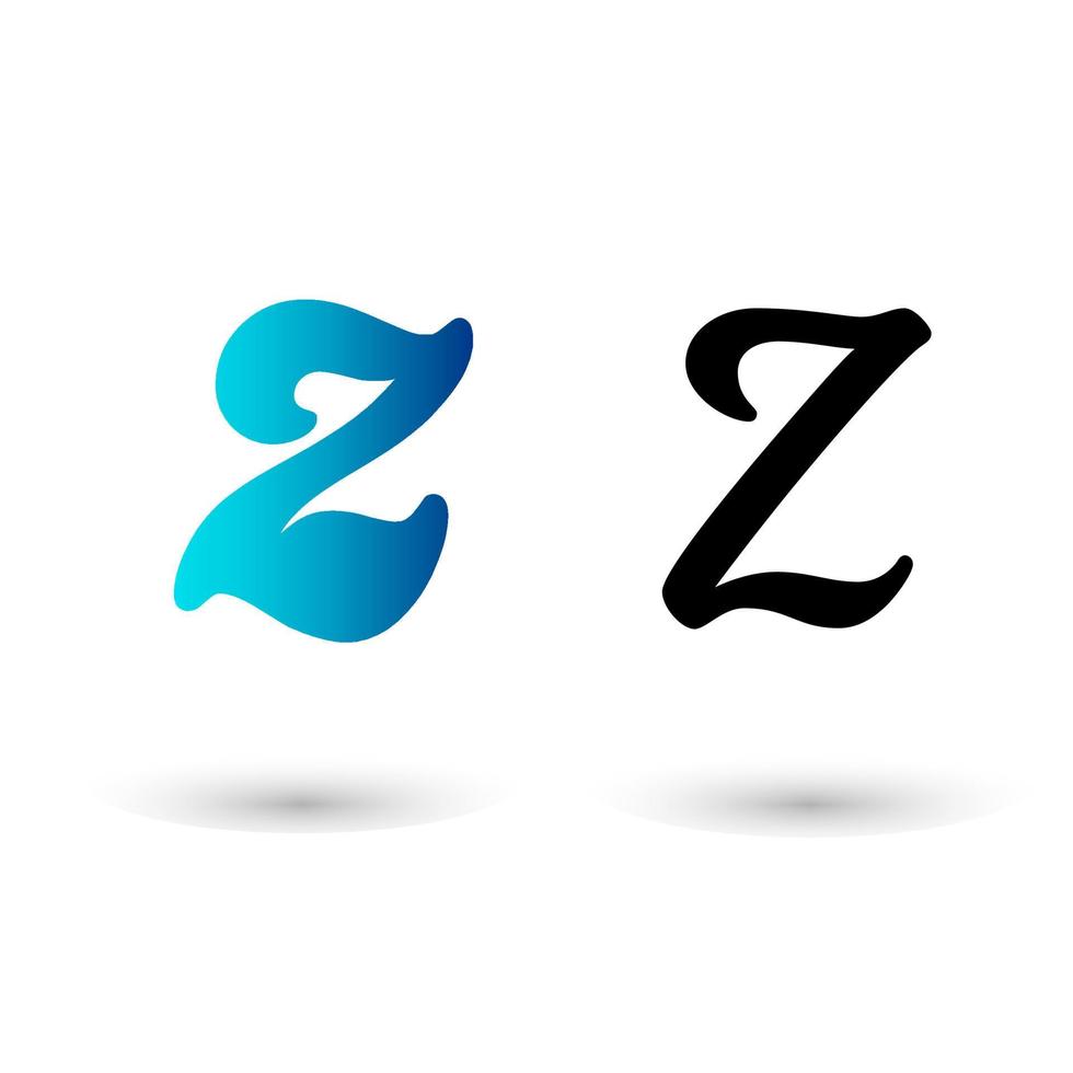 Stylish Letter Z Typography vector