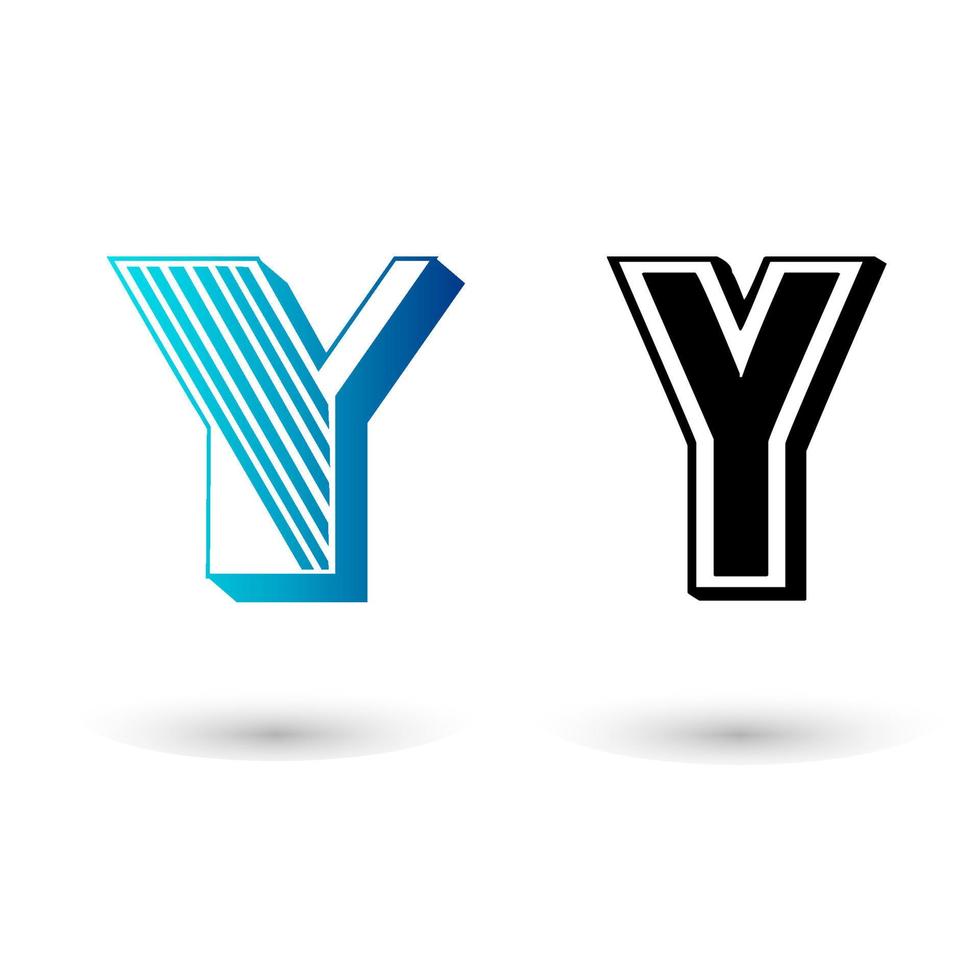 Vintage Letter Y Typography Design vector