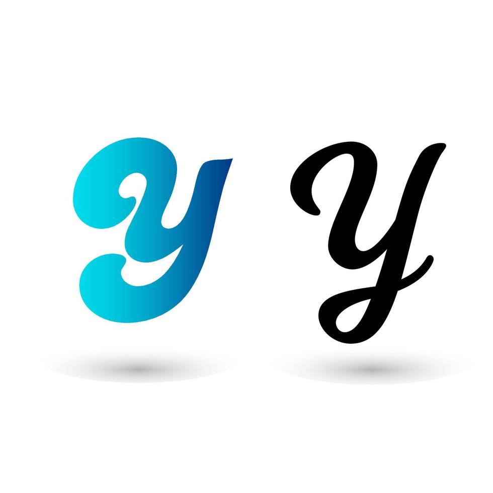 Stylish Letter Y Typography vector