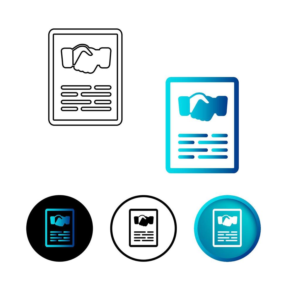 Abstract Contract Icon Illustration vector