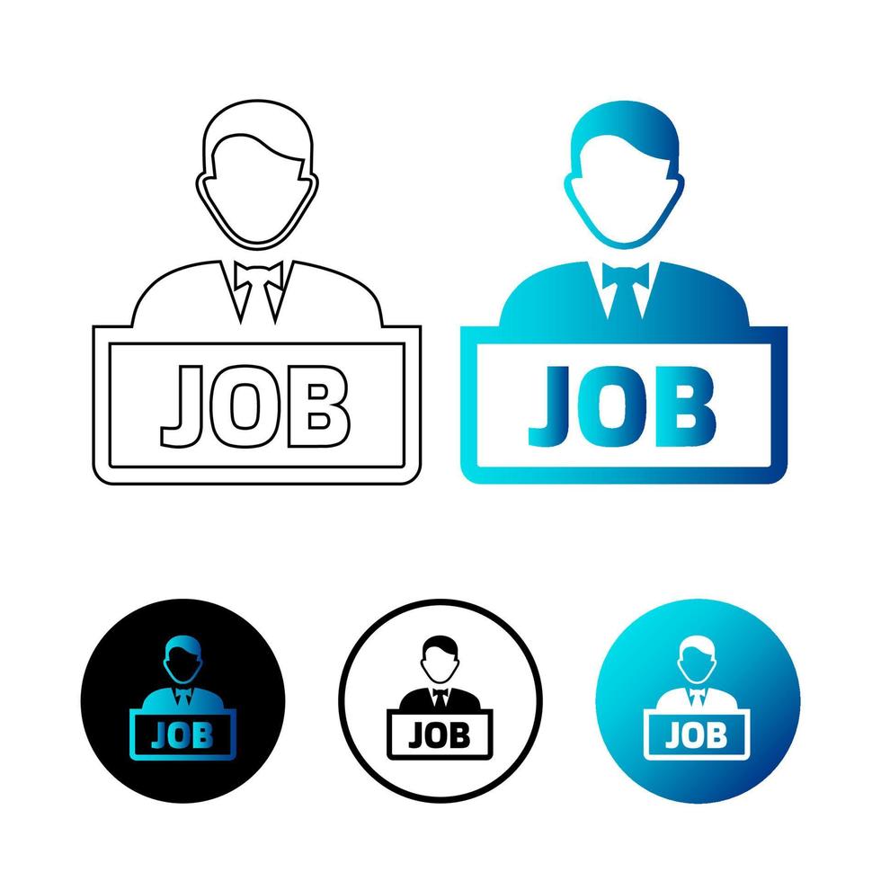 Abstract Job Employment Icon Illustration vector