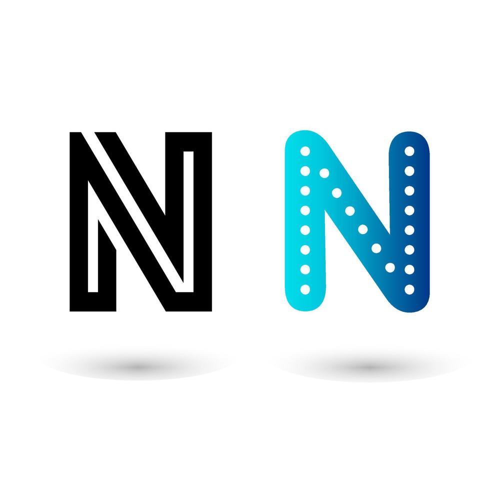 Decorative Letter N Alphabet Illustration vector