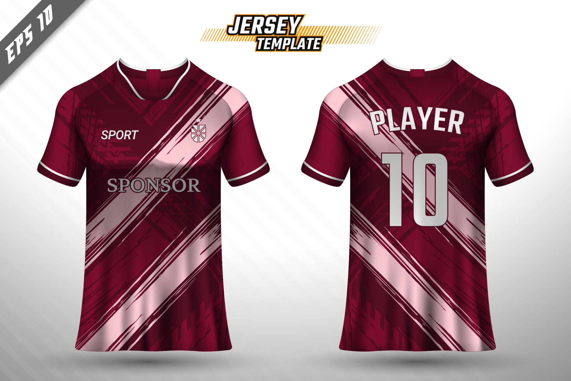 Sports jersey and tshirt template sports jersey design vector mockup