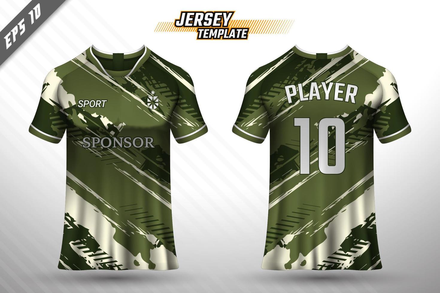 Sports jersey and t-shirt template sports jersey design vector mockup.