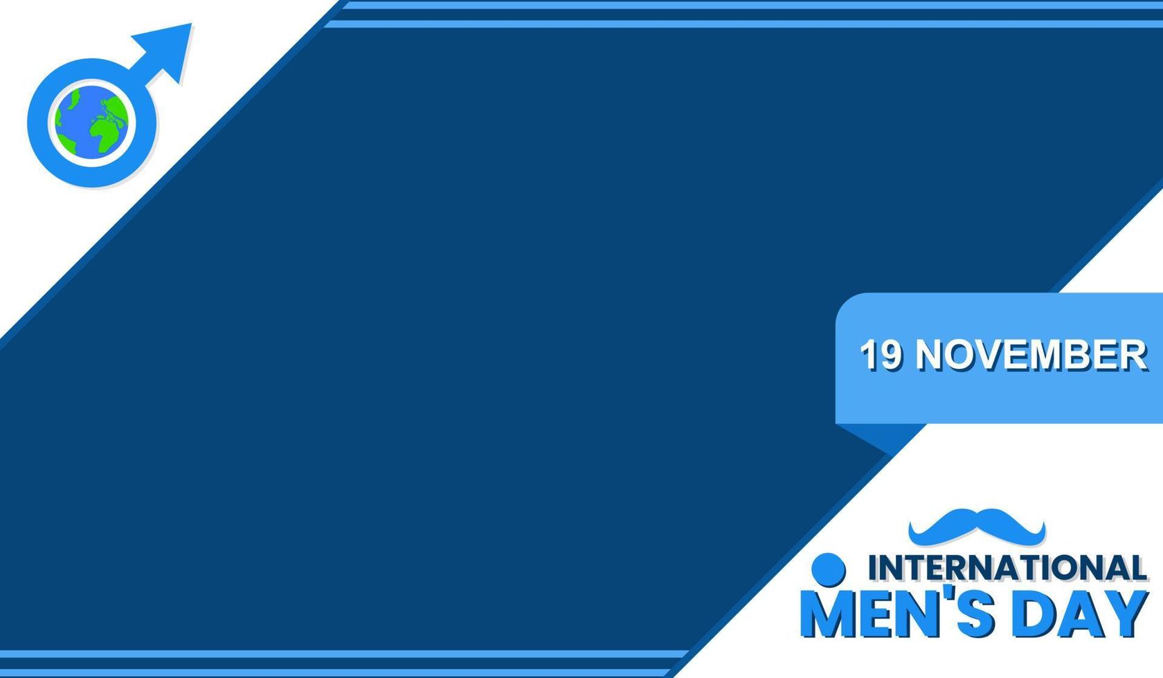 international men's day november 19 with free space vector