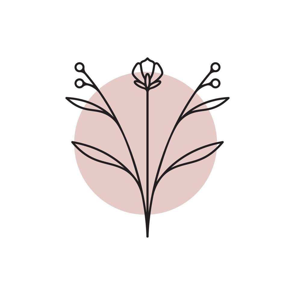 diseño de icono de vector de floristería de belleza