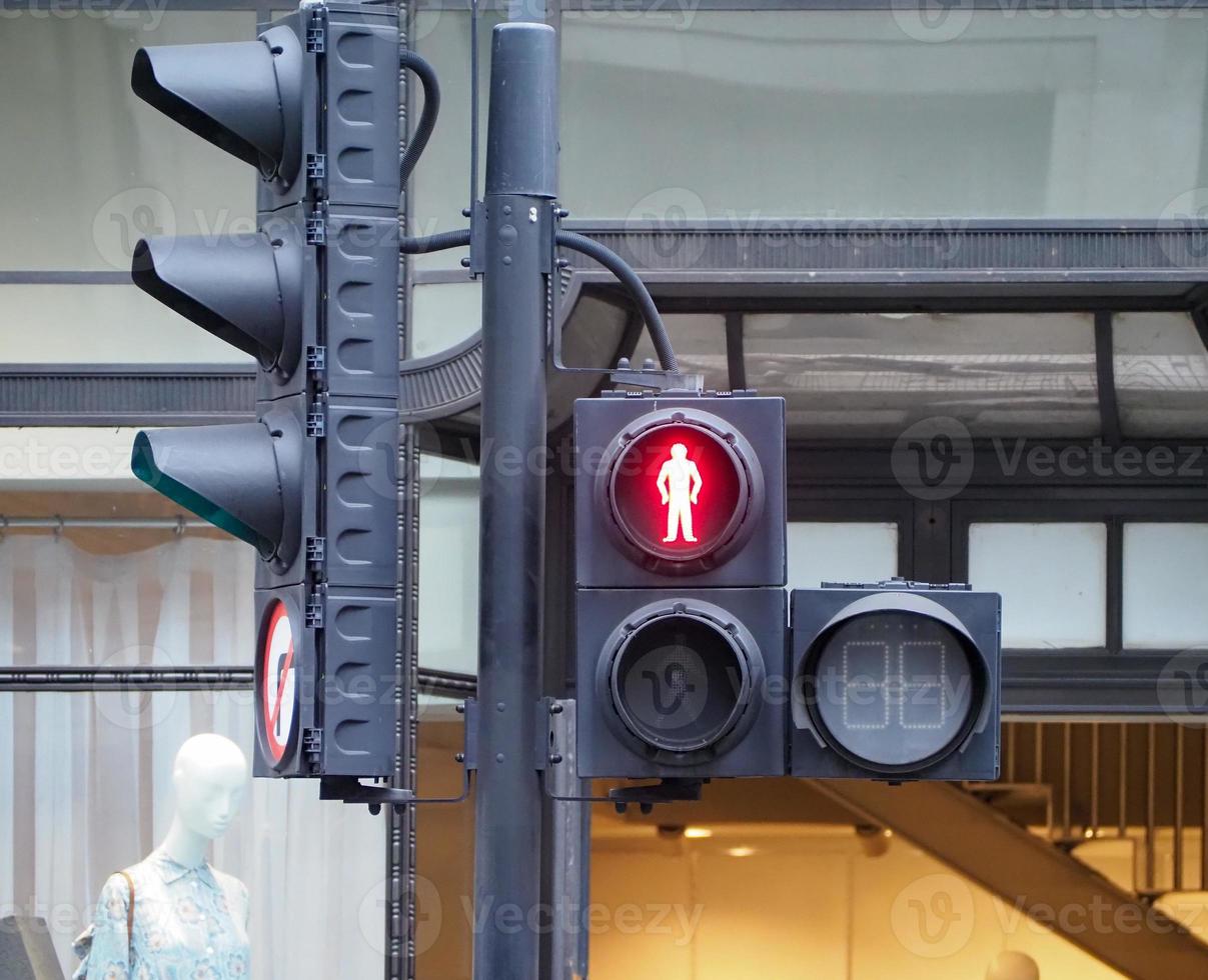 semáforo en rojo foto