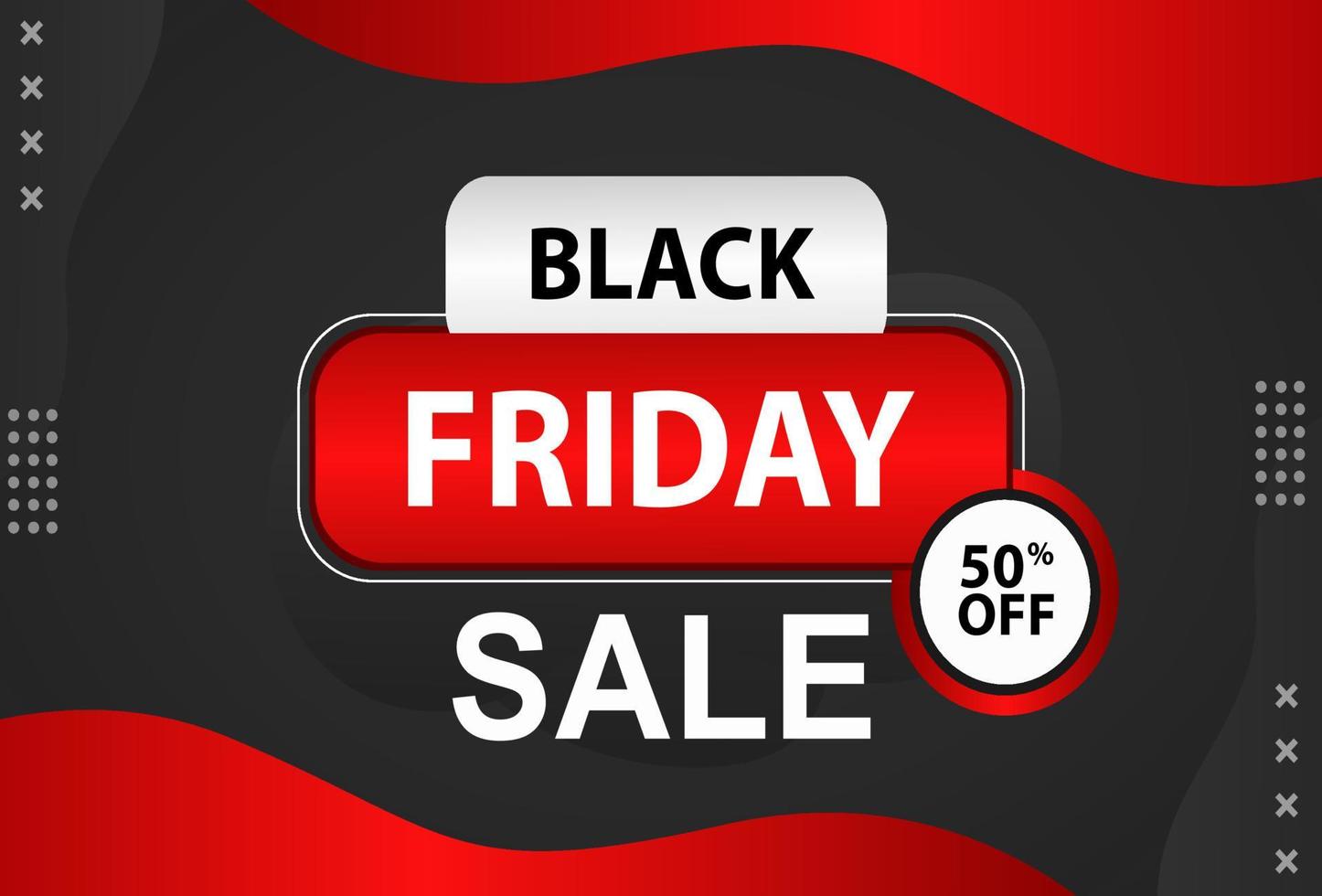 red color black friday banner template design. template design for sales promotion. vector