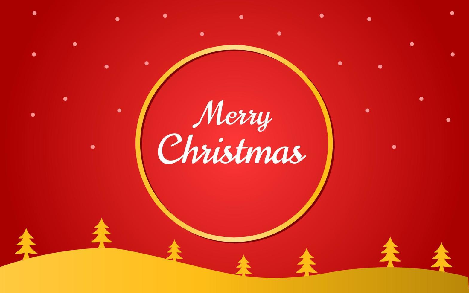 Diseño de fondo de saludo de Navidad de color rojo y dorado. diseños para tarjetas de felicitación y plantillas de banner. vector