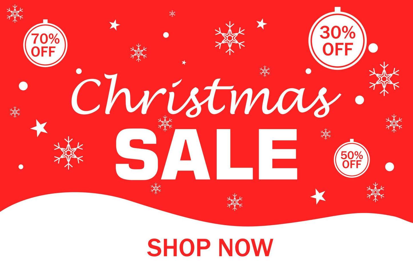 red and white christmas sale design. design for fancy Christmas banner and poster templates vector